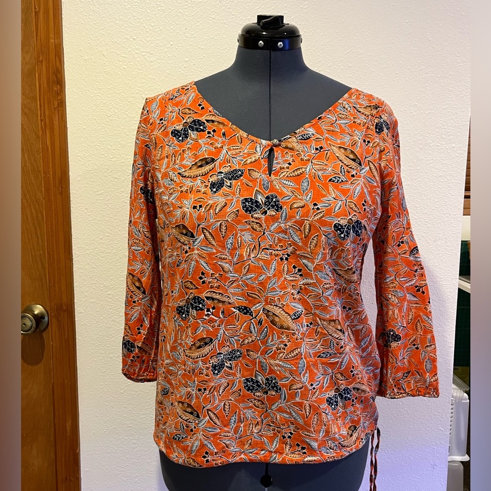 Lucky Brand semi-sheer blouse